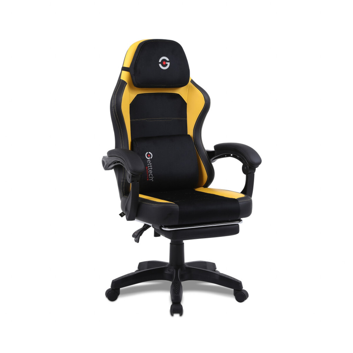 SILLA GETTTECH AMARILLO NEGRO SOPORTE PARA REPOSAPIES (GAR-GAOPY-G2-YL)