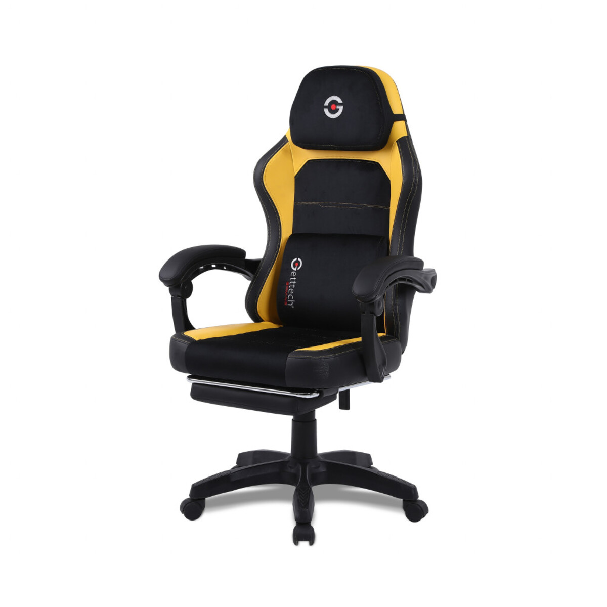 SILLA GETTTECH AMARILLO NEGRO SOPORTE PARA REPOSAPIES (GAR-GAOPY-G2-YL)