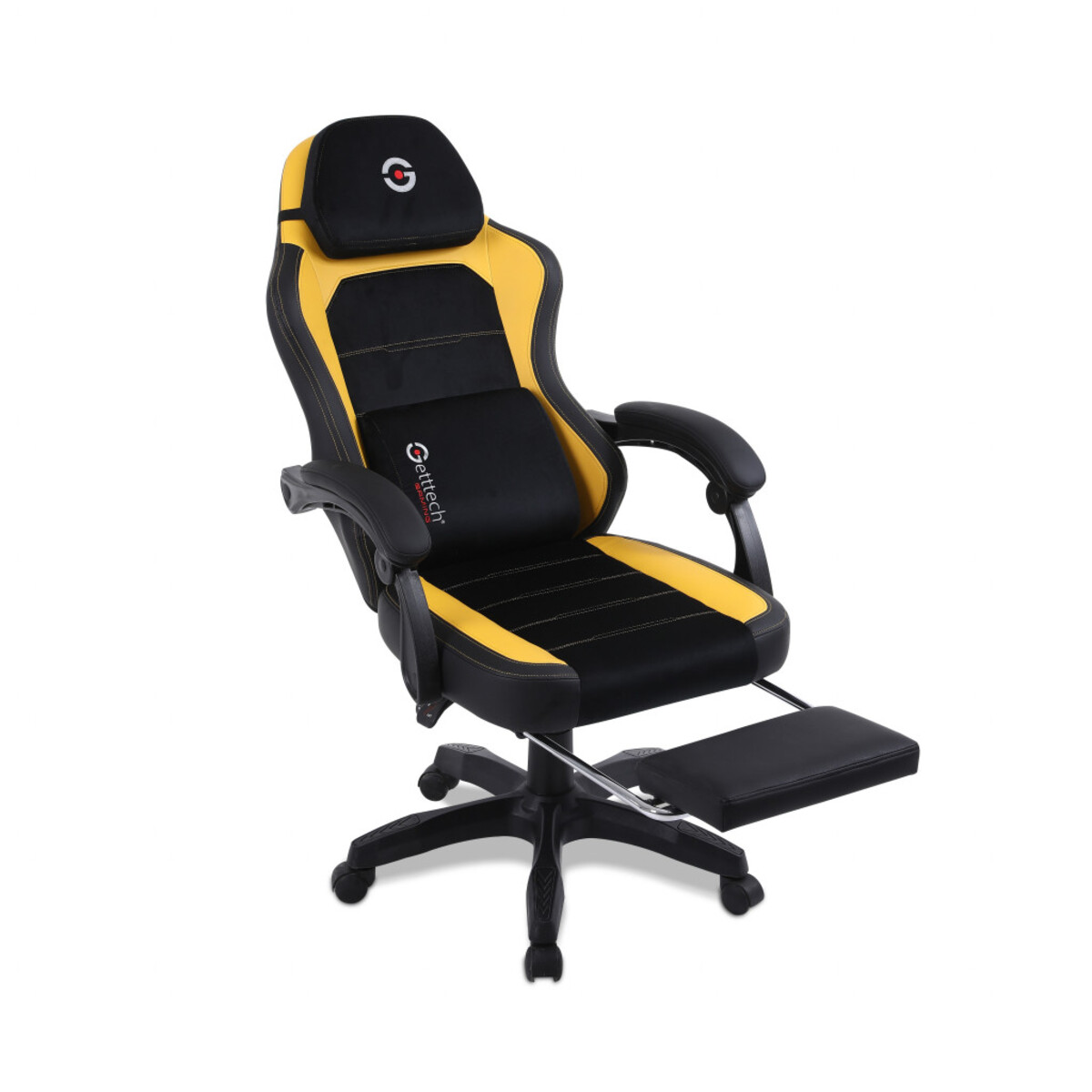 SILLA GETTTECH AMARILLO NEGRO SOPORTE PARA REPOSAPIES (GAR-GAOPY-G2-YL)