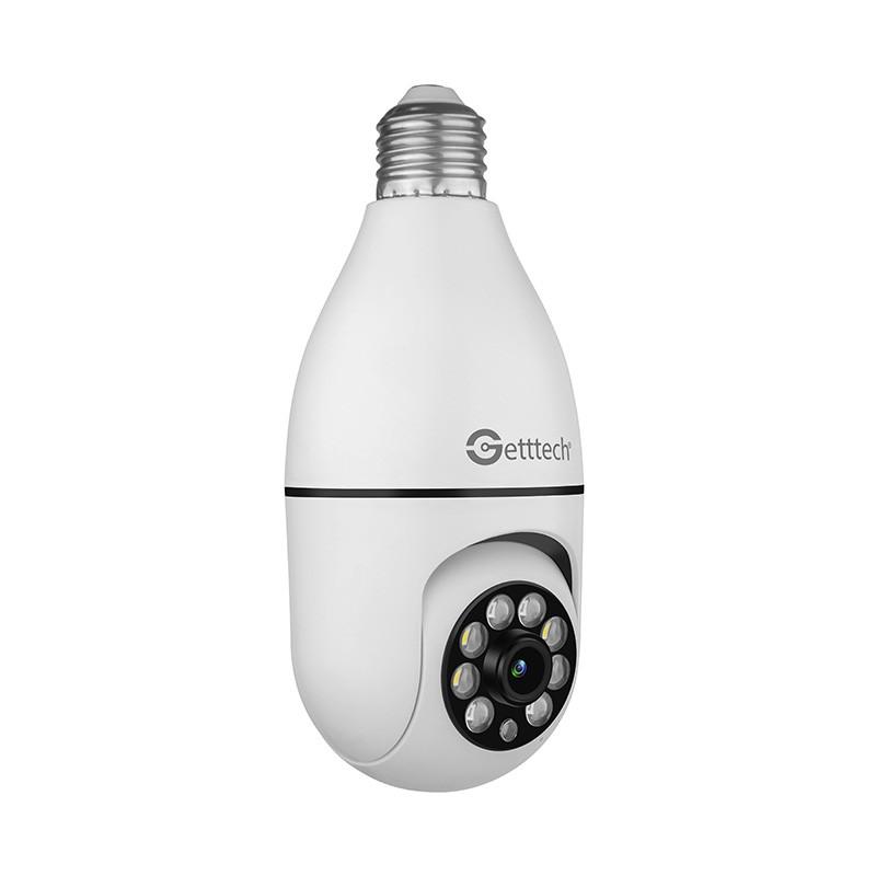 CAMARA WIFI GETTTECH TIPO BOMBILLA 2MP BLANCA GEC-WBUB2