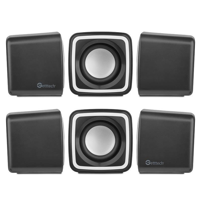 MINI BOCINA RGB 2.1 CON CONTROL DE AUDIO 3.5MM Y USB GUS-ESRWR-01