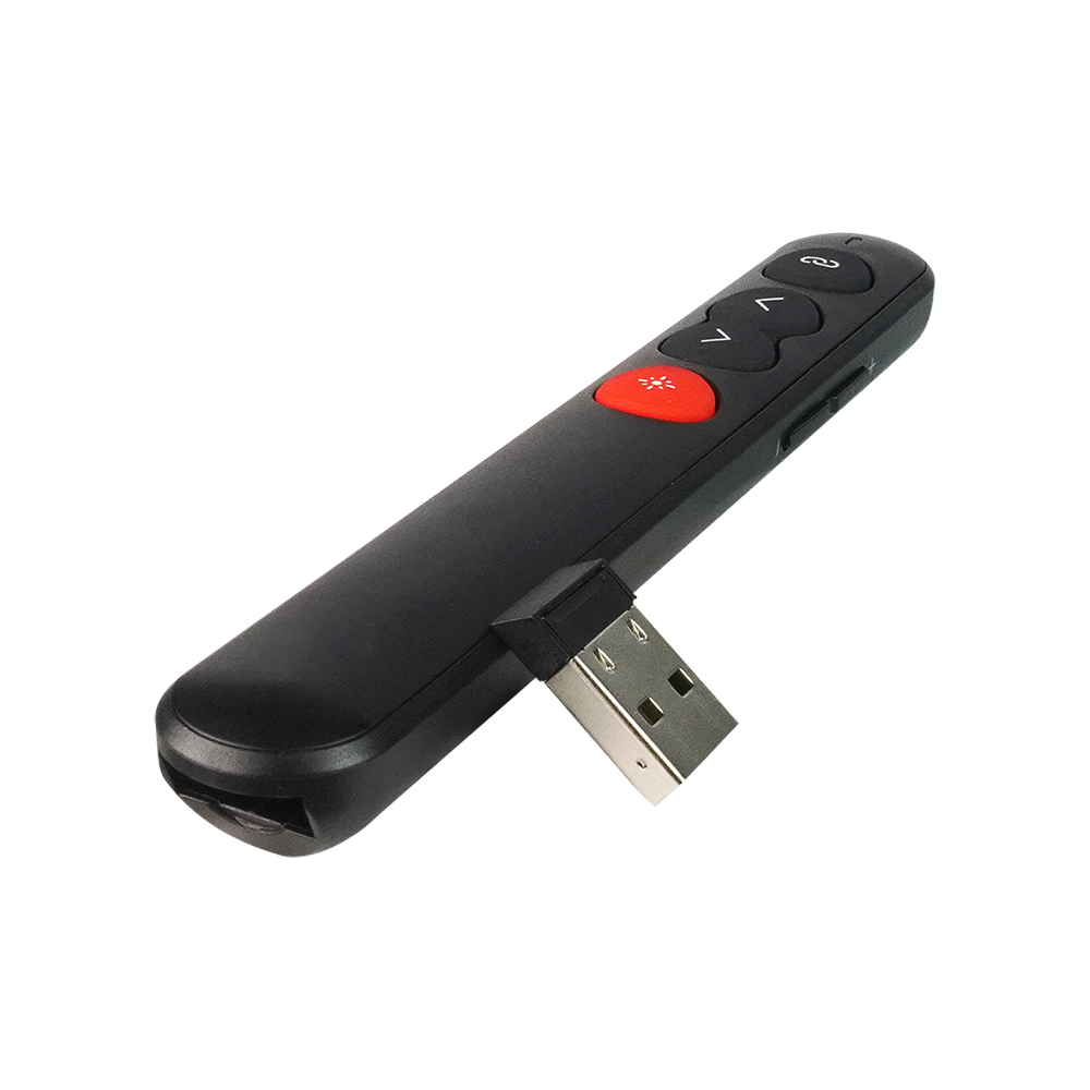 PRESENTADOR VORAGO APUNTADOR LASER INALAMBRICO USB SLIM NEGRO LASP-305