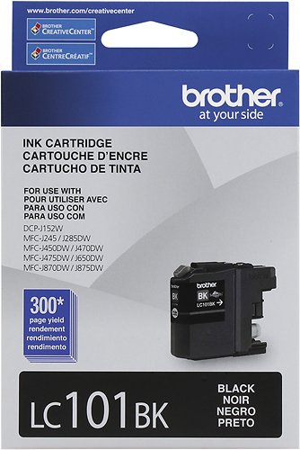CARTUCHO BROTHER LC101BK NEGRO RENDIMIENTO DE 300 PAG PARA J870D LC101BK
