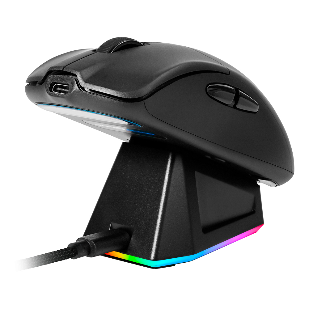 MOUSE GAME FACTOR INAL. WIRELESS 2.4G+BT, PIXART 3395, 26K DPI, 4K HZ BASE RGB 56G (MOW800-BK)
