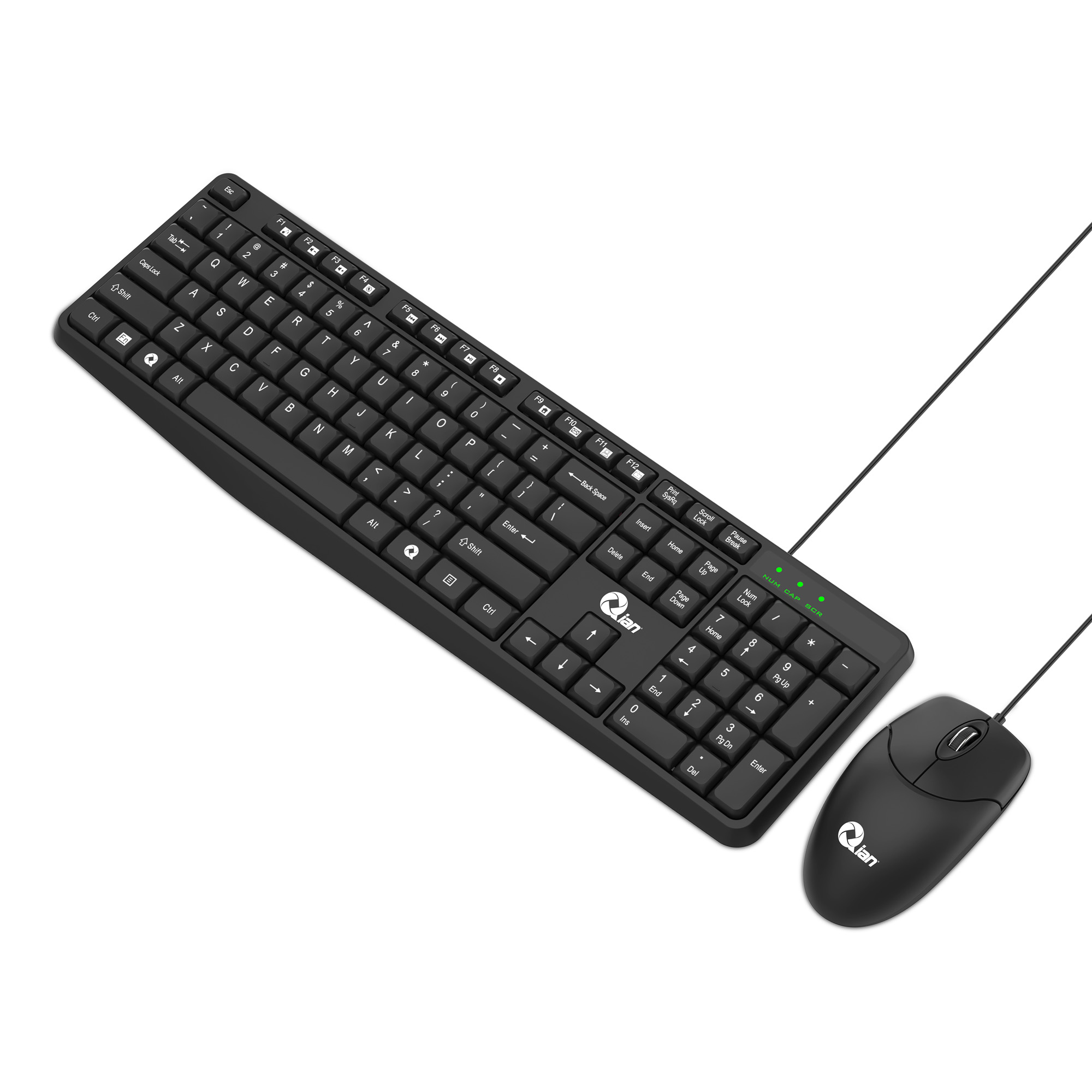 KIT DE TECLADO Y MOUSE QIAN QKX-20603- ALAMBRICO/MULTIMEDIA