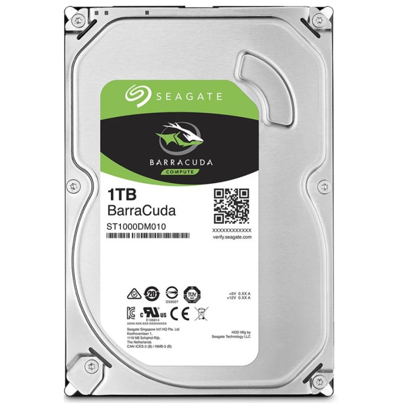 SEAGATE DISCO DURO INTERNO 1TB 3.5 64MB7200RPM BARRACUDA (ST1000DM014)