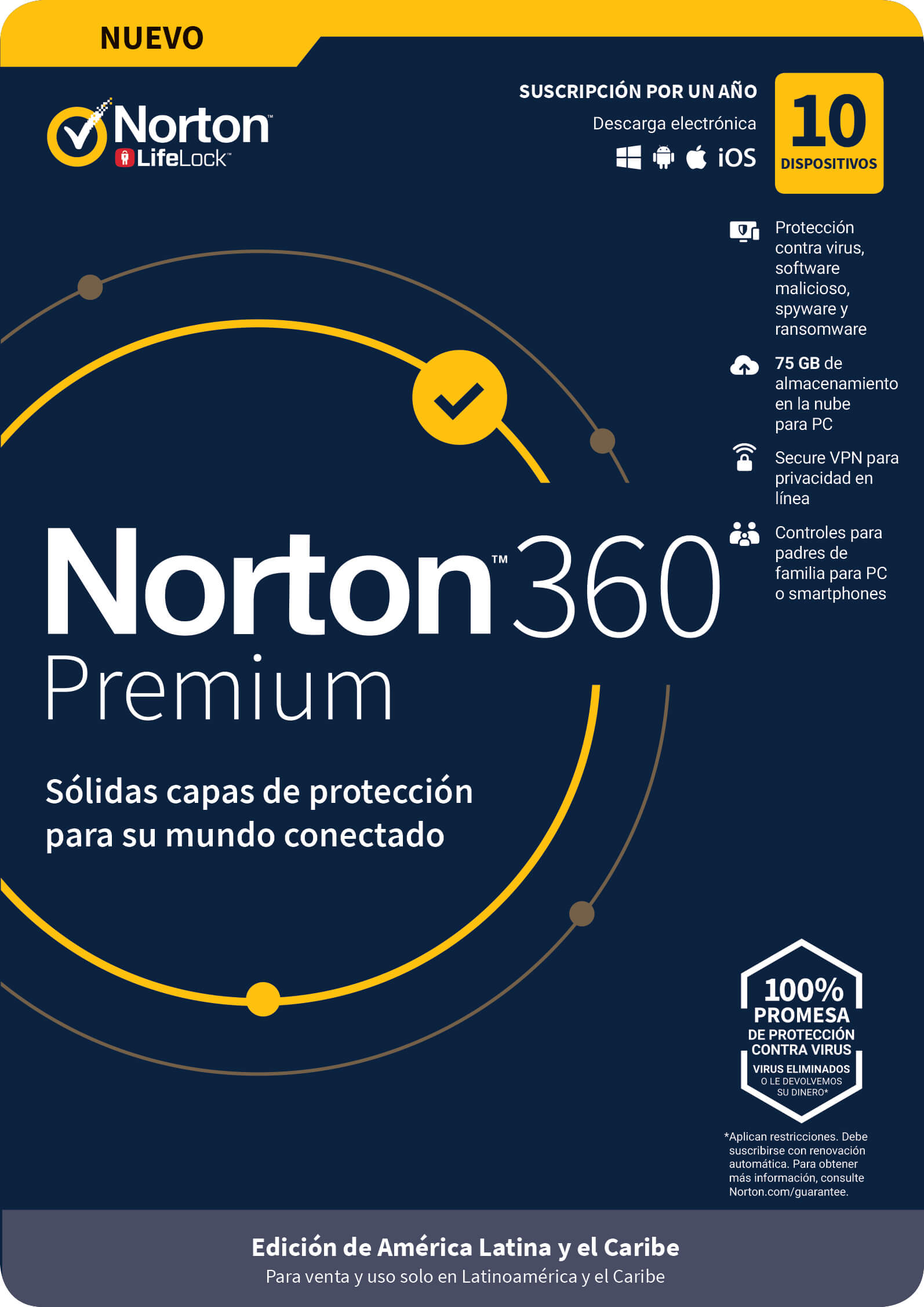 NORTON 360 PREMIUM  / TOTAL SECURITY 10 DV 1YR (TMNR-035)