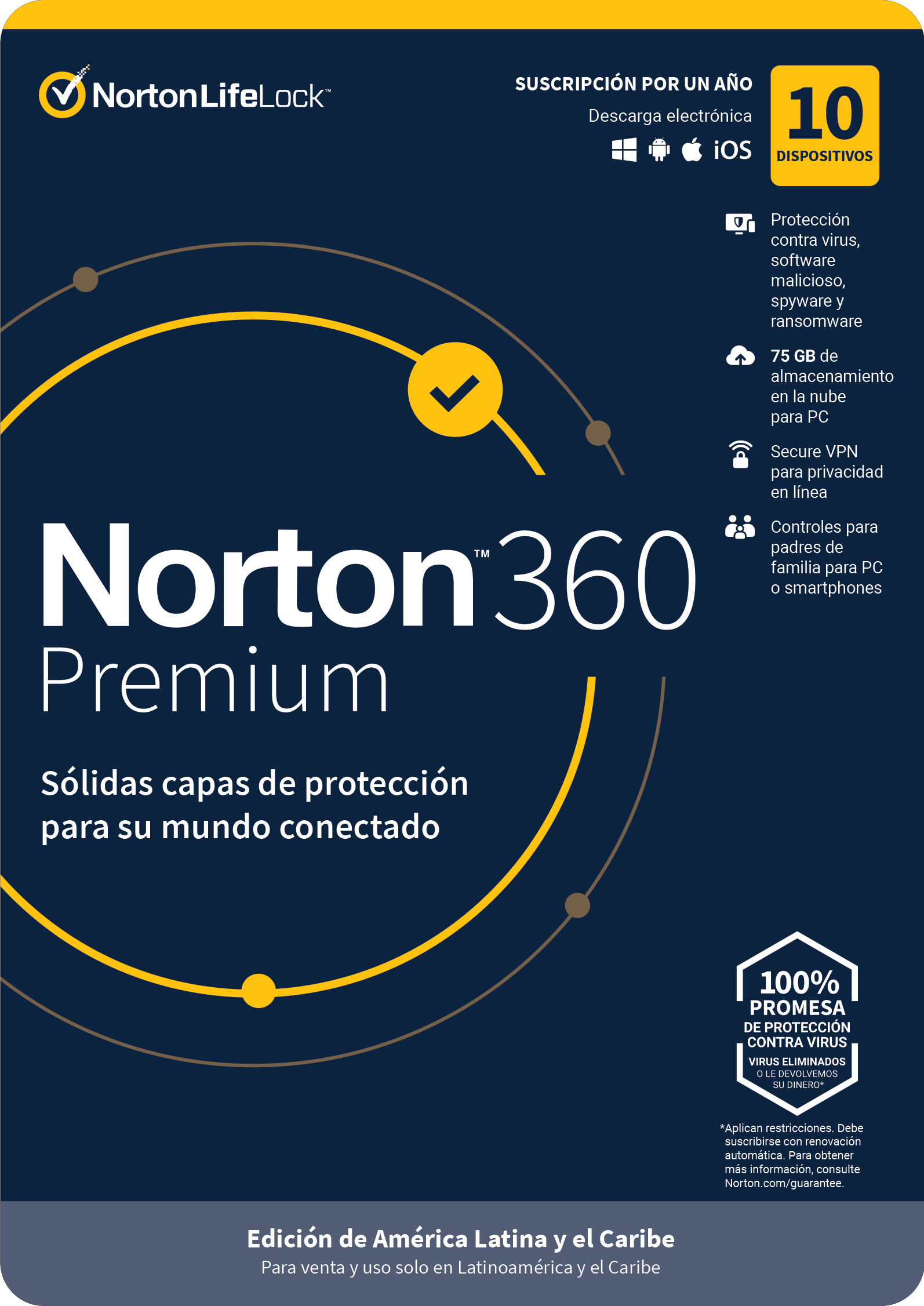 NORTON 360 ESD PREMIUM / TOTAL SECURITY 10 DV 1YR (TMNR-040)