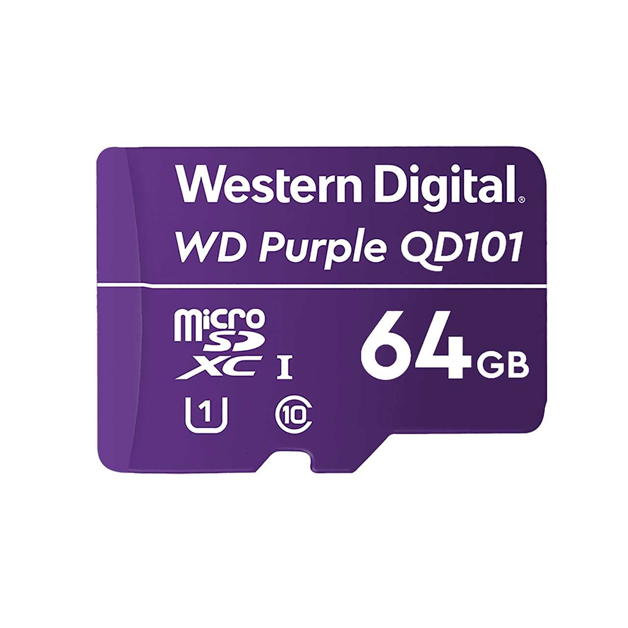 MEMORIA WD PURPLE MICRO SDXC 64GB CL10 U1 QD101 (WDD064G1P0C)