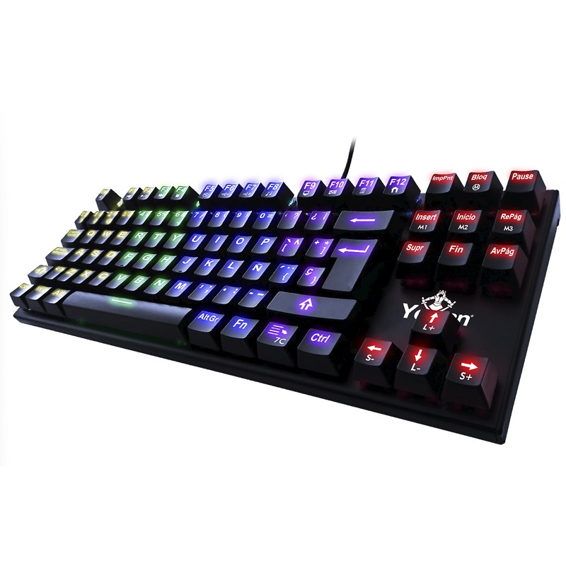 TECLADO GAMER YEYIAN YAT1806 SPARK SERIE 2000 MECANIC SWITCH ROJO RGB