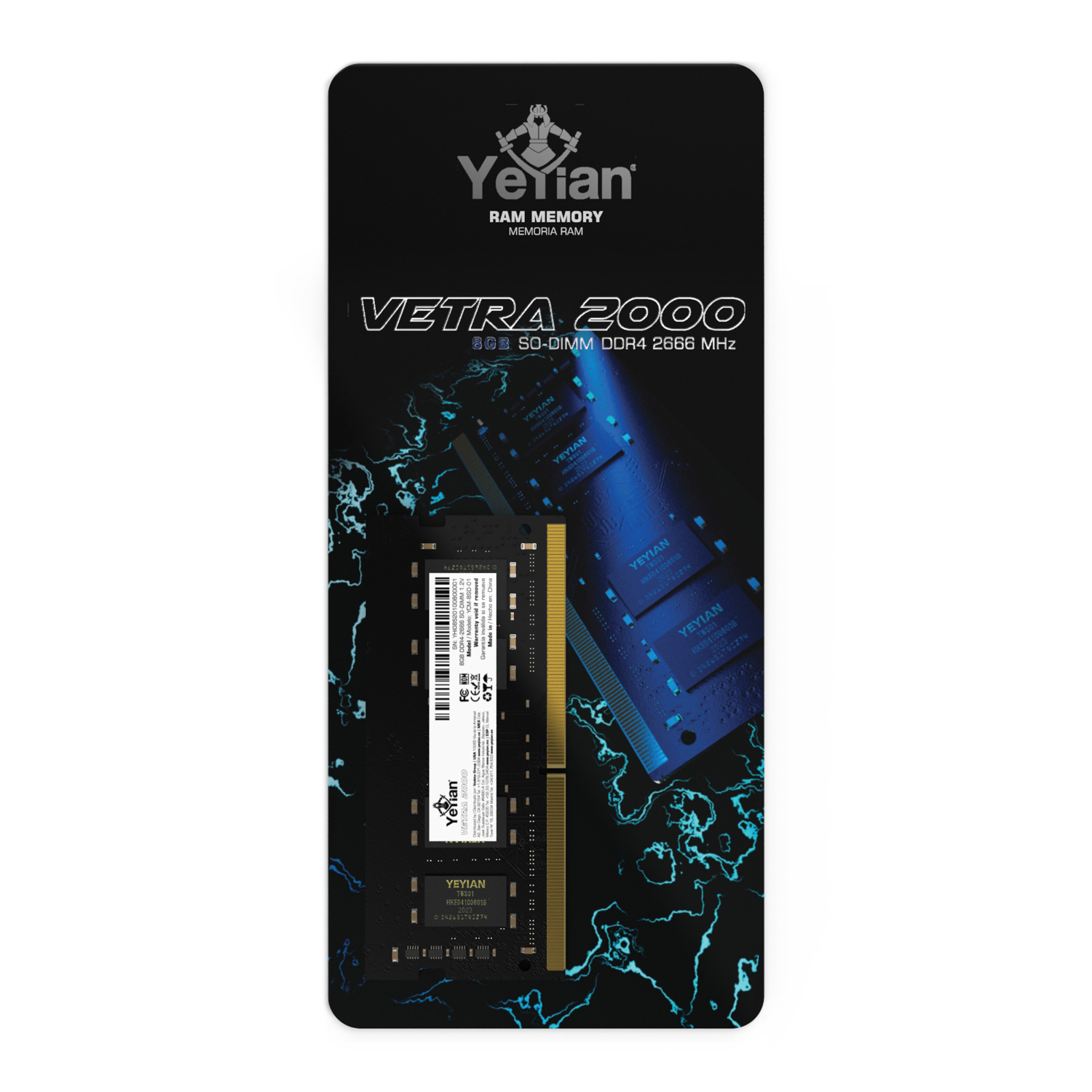 MEMORIA YEYIAN DDR4 GAMING YCM-8SD-01 Vetra 2000 8GB SODIMM DDR4 2666M