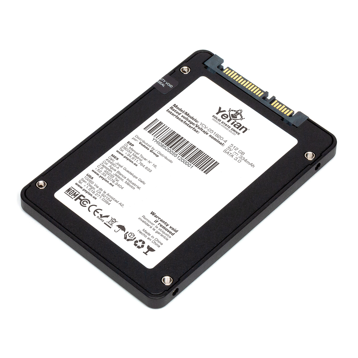 UNIDAD SSD YEYIAN YCV-051820-4 VALK, 512GB, SATA3, 470MB/S, 2.5
