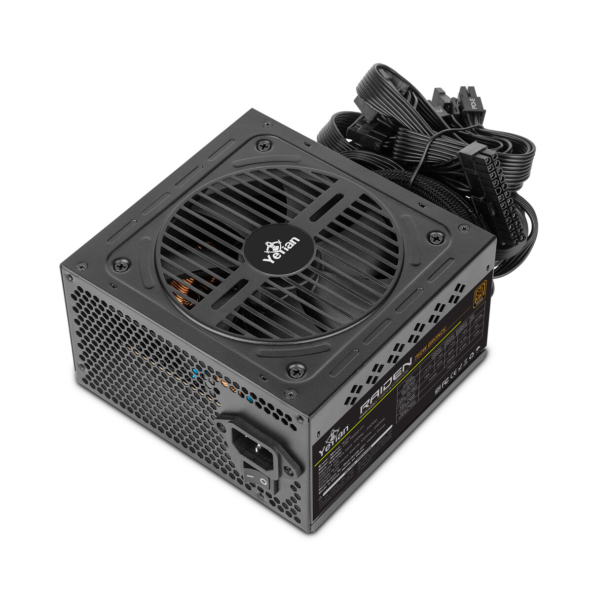 FUENTE DE PODER YEYIAN YFB-75000-01 RAIDEN 750W 80+ BK NON-MODULAR