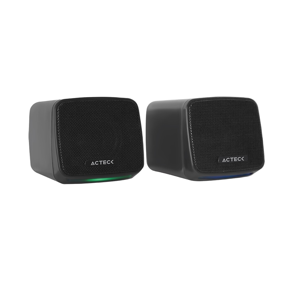 BOCINAS ACTECK AS430 CUBE  ALAMBR USB A 6WCONEX 3.5 2.0 NEGRO AC-935265