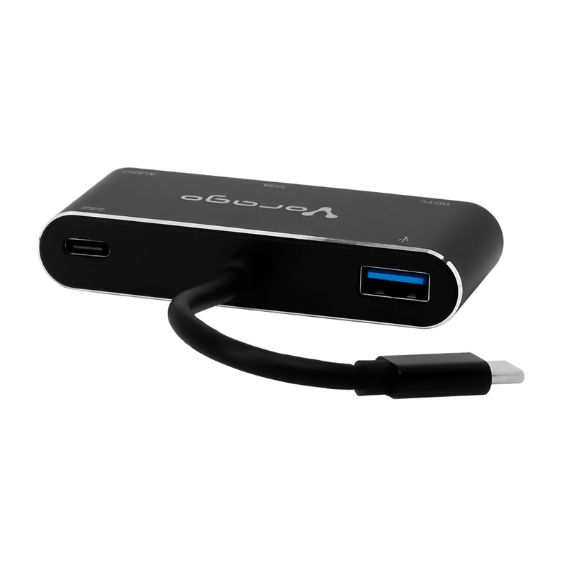 CONVERTIDOR VORAGO 5 EN 1 USB C A HDMI,VGA,USB 3.0,3.5MM,PD ADP-350