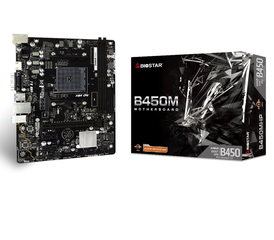 TARJETA MADRE BIOSTAR B450MHP DDR4 HDMI PCIE SATA AMD RYZEN AM4