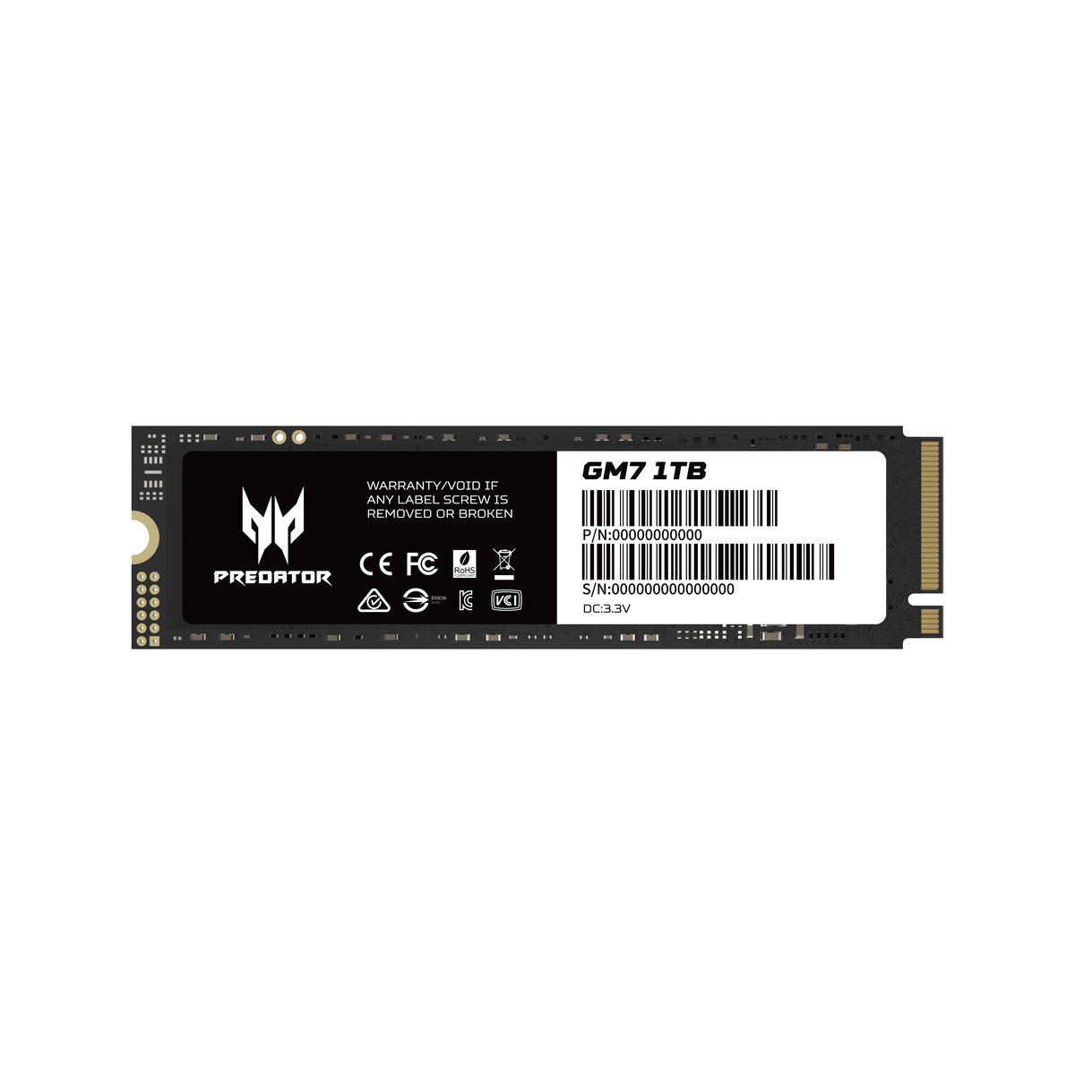 UNIDAD SSD ACER GM7 1TB 7200MB-L/6300MB-E NVMe GEN4X4