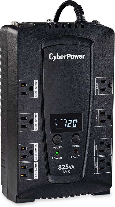 UPS/NO BREAK CYBERPOWER CP825AVRLCDa 825VA/450W LCD,AVR, 8CONT 3Y GTIA