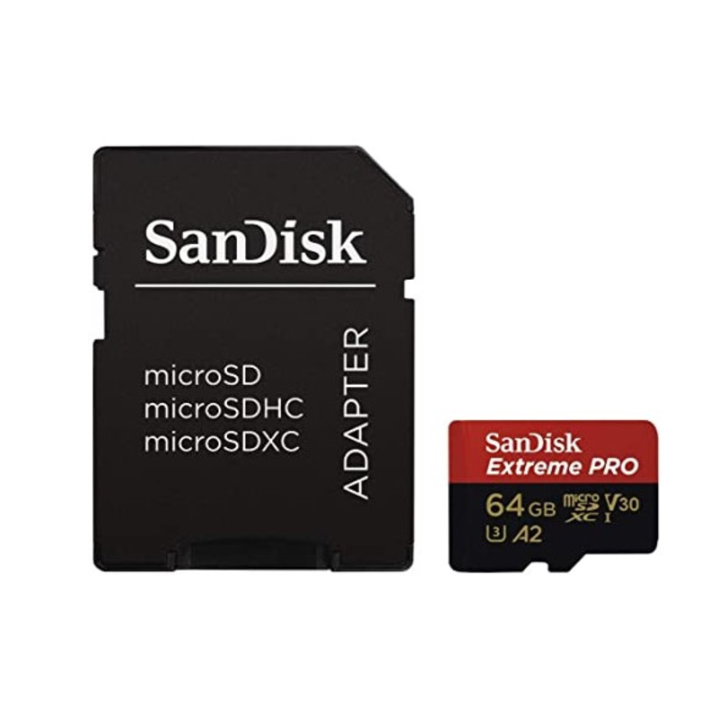 MEMORIA SANDISK MICRO SD EXTREME PRO 64GB V30 A2 (SDSQXCU-064G-GN6MA)