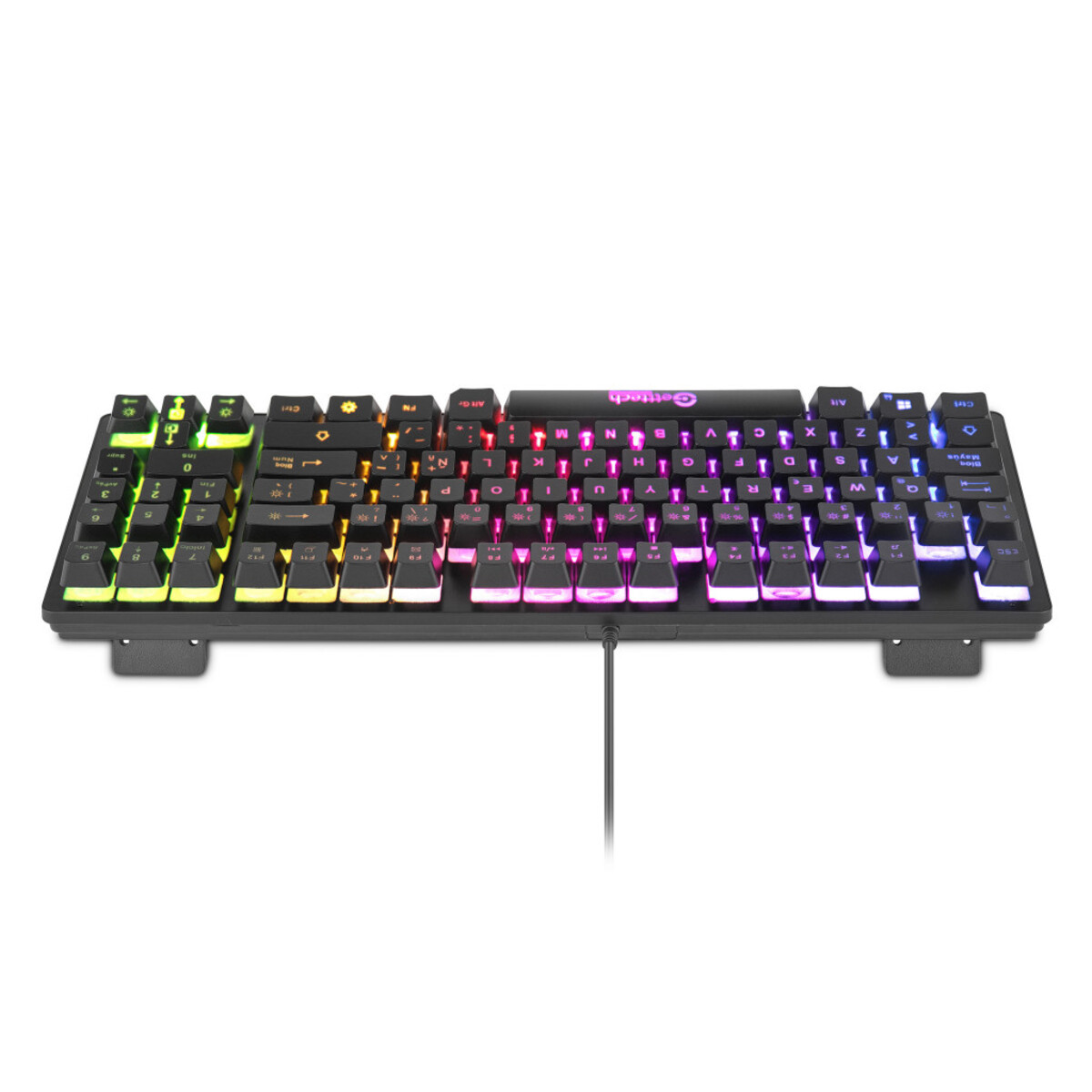 TECLADO GAMER GETTTECH TKL MEMBRANA RGB NEGRO (GPK-ESMWR-G2)