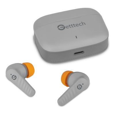 AUDIFONOS EARBUD GETTTECH BLUETOOTH GRAY/ORANGE GUE-T8PBL-GO