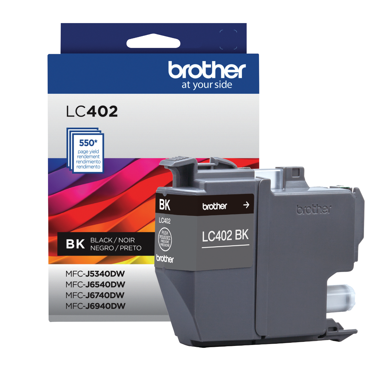 CARTUCHO BROTHER LC402BK NEGRO 550 PAG PARA MFCJ6940DW LC402BK