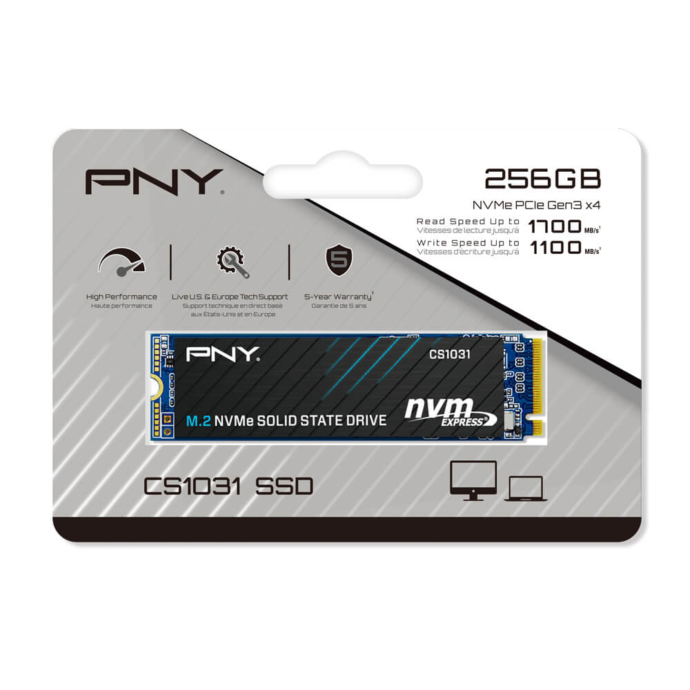 UNIDAD SSD PNY 256GB M.2 2280 NVME GEN3X4 1700/1100 M280CS1031-256-CL