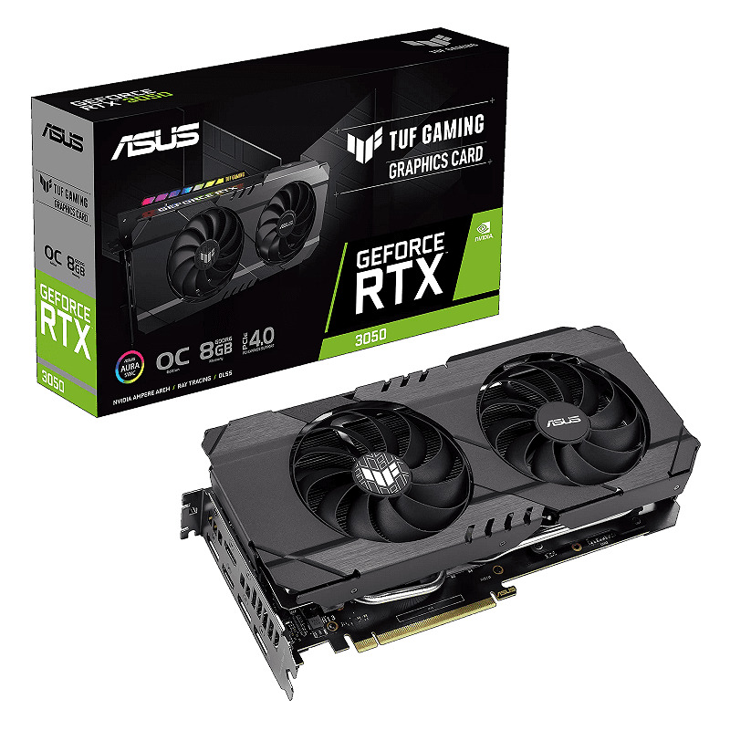 TARJETA DE VIDEO ASUS TUF RTX 3050 OC 8G GAMING GDDR6 PCIE 4 0 DP UPC  - TUF-RTX3050-O8G-GAMI